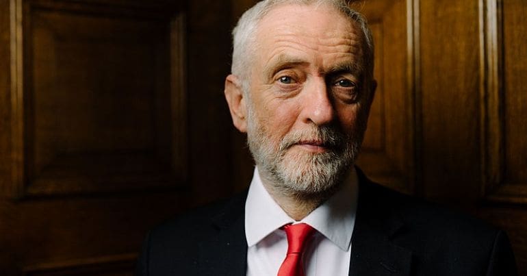 Jeremy Corbyn in portrait