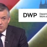 Jonathan Ashworth and the DWP logo