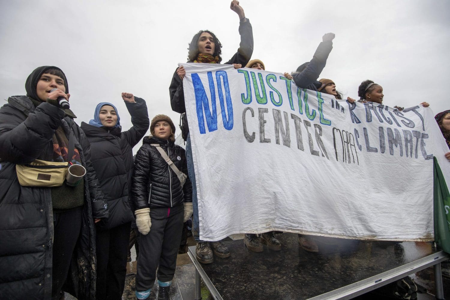 Greta Thunberg at a protest in Lützerath