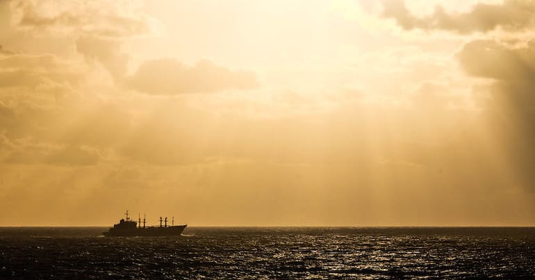 Boat sailing through the high seas in relation to the Tyler Prize winners comments around a new treaty