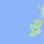 A map of the UK and Ireland from StrikeMap showing where strikes are happening - including NHS ones