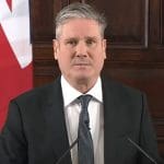 Keir Starmer looking angry to camera as he boots Jeremy Corbyn and socialists out of Labour