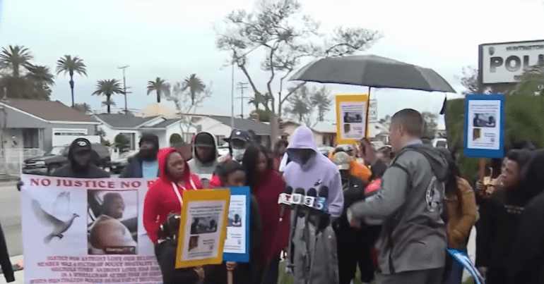 Protest for Anthony Lowe