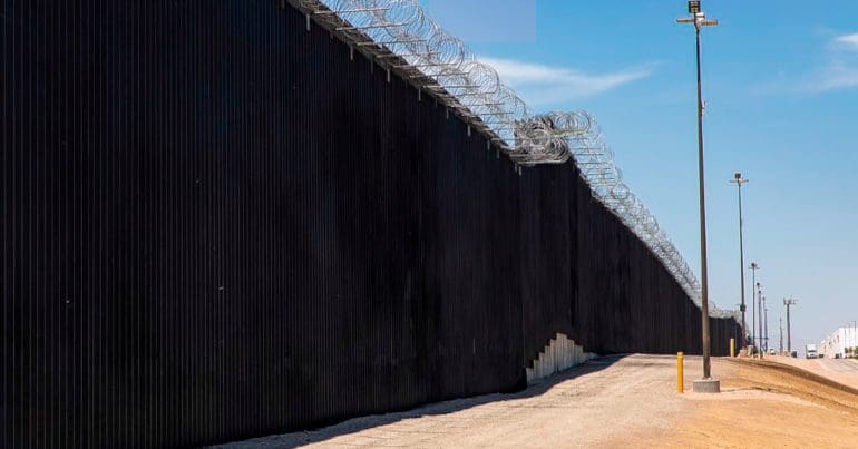 The US/Mexico border wall