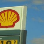 Shell petrol station sign. A refinery run by the company called others to 'embrace equity' on International Women's Day this year.