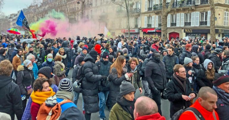 Demonstration against pension reforms