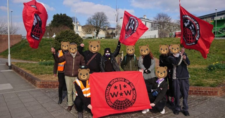 IWW deliver a grievance in Plymouth