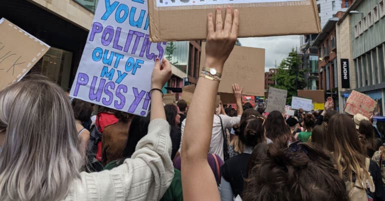 women protest against misogyny