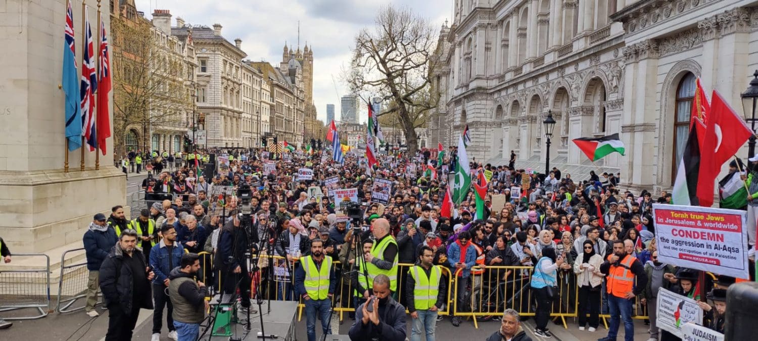 Quds Day protest in London, Israel Palestinian 