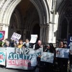 Protesters demanding an end to solitary confinement
