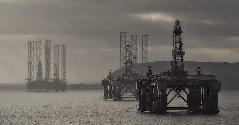 Offshore oil rigs