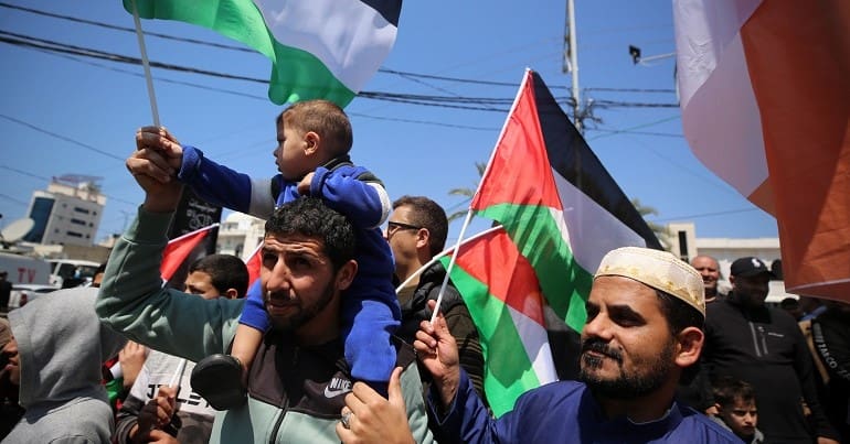 Palestinians mark Quds Day in Jerusalem