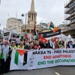 People march in London to mark the Nakba Israel Palestinians