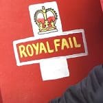 The Royal Mail logo as Royal Fail CWU IDS
