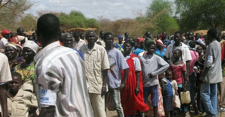 Refugees of the war in Sudan