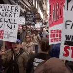 writers guild workers strike against Netflix-style streaming services