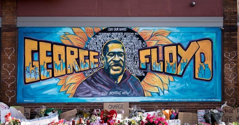 Mural of George Floyd