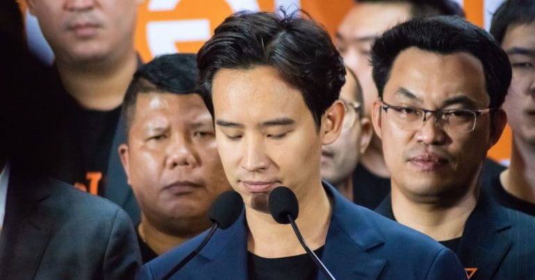 Pita Limjaroenrat, leader of the Move Forward Party (MFP), which won the 2023 Thailand elections, beating out the ruling military-backed parties Thai elections