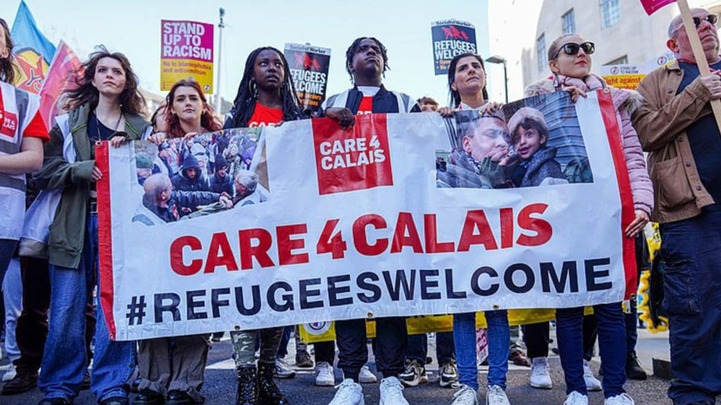 Refugee protest