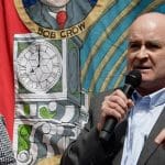 Mick Lynch gives a speech