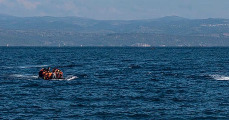 refugees boats on open water, discussion on military treatment of children