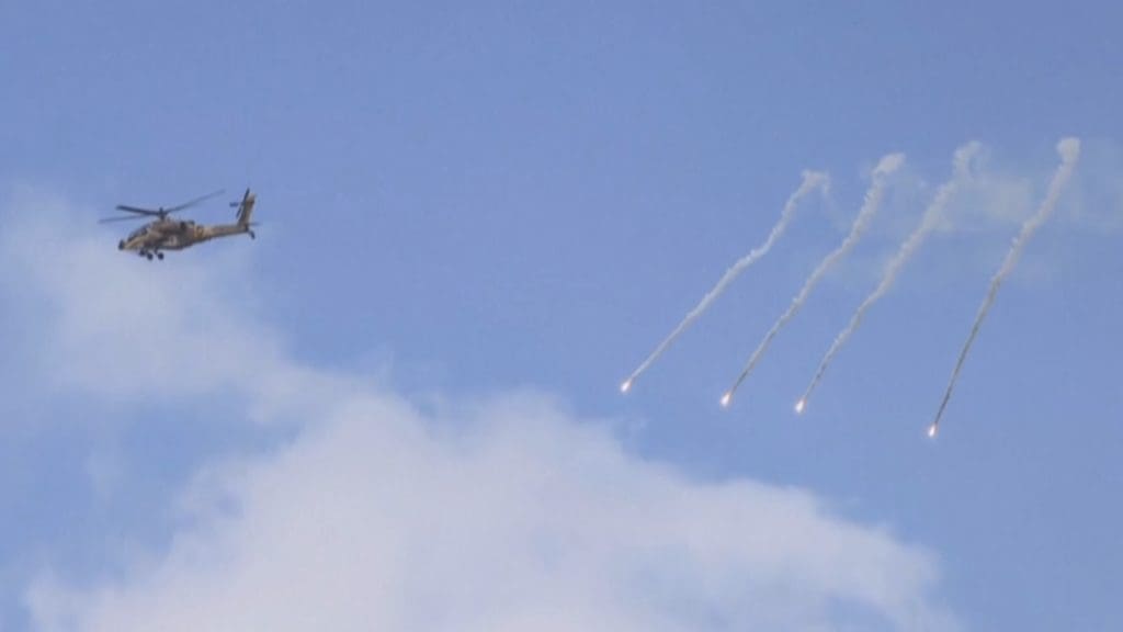 Israeli Apache helicopter fires on Jenin West Bank