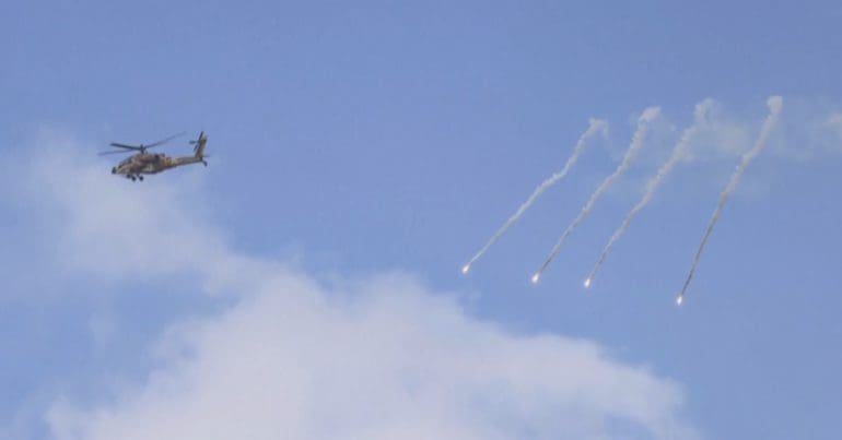 Israeli Apache helicopter fires on Jenin West Bank