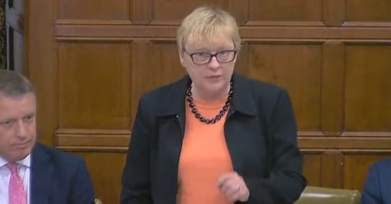 Angela Eagle speaking in support of trans people during the Equality Act debate