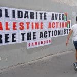 A poster in France in solidarity with pro-Palestine activists