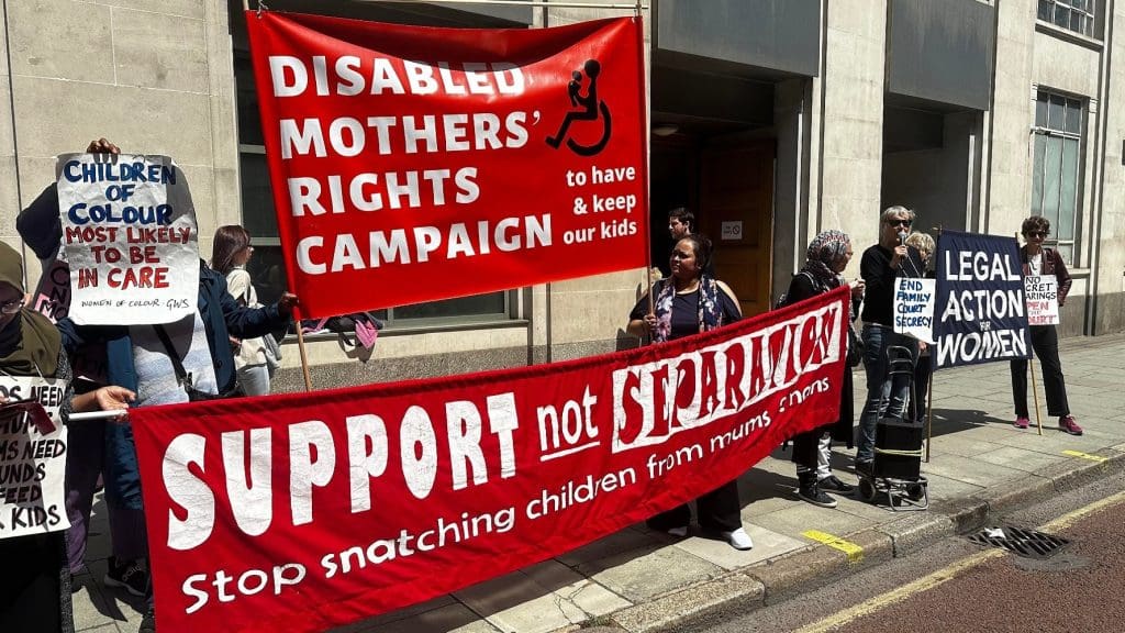 Support Not Separation protest against social services and family courts recently