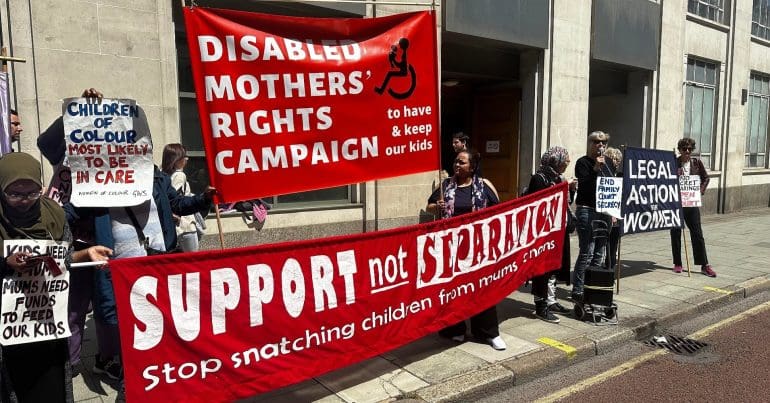 Support Not Separation protest against social services and family courts recently