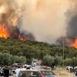 Wildfire rages outside of Athens, Greece, as signs of the climate crisis become very visible