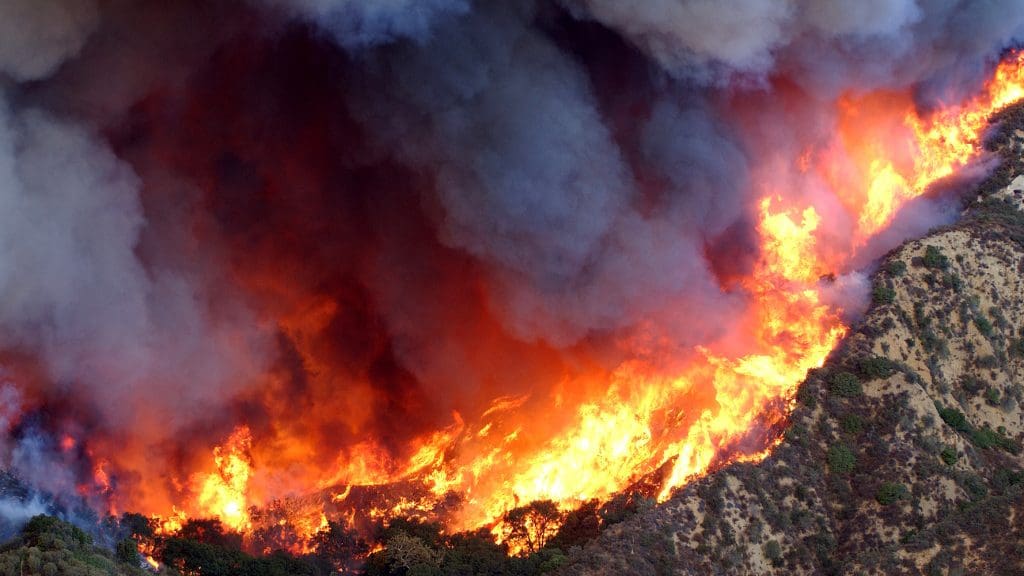 Wildfire in California.