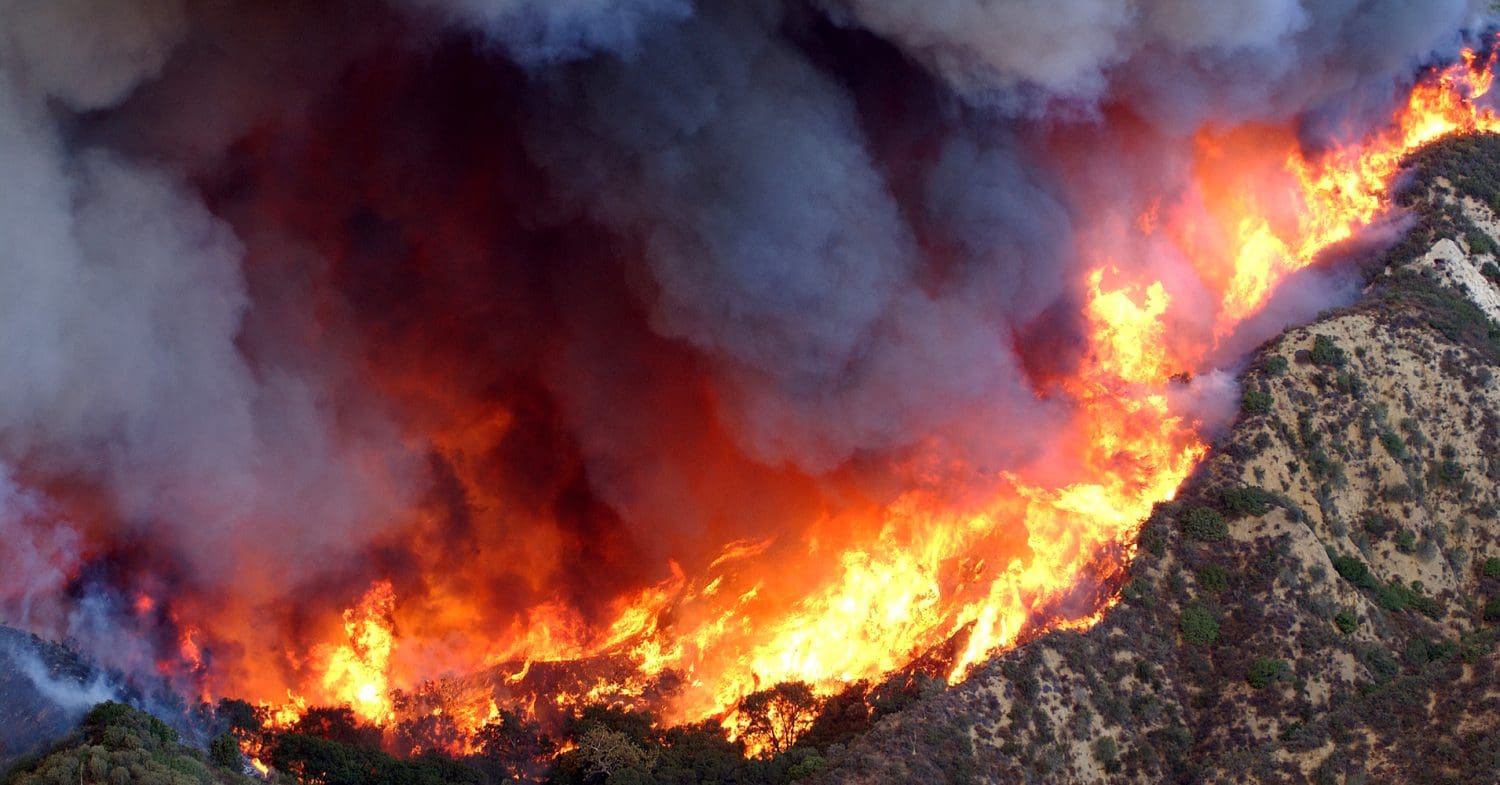 Wildfire in California.