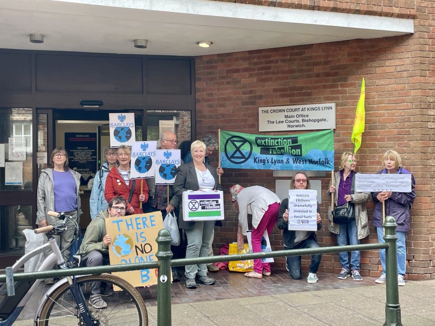 Supporters at King's Lynn Crown Court XR