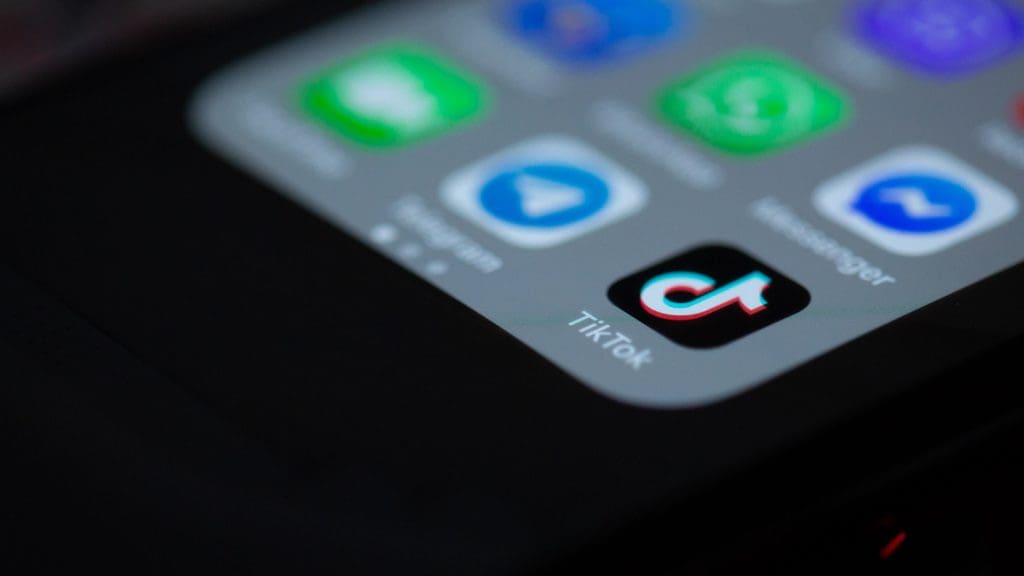 TikTok app on a mobile phone. Fossil fuel influencers have been promoting oil and gas products on the social media platform.