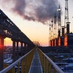 Oil and gas field in the Russian Arctic.