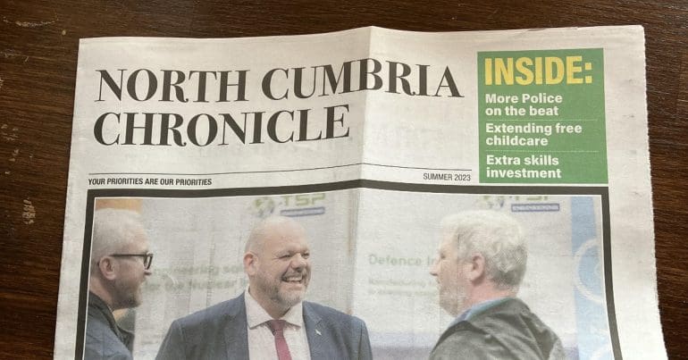 North Cumbria Chronicle, a Tory propaganda leaflet disguised as a local newspaper