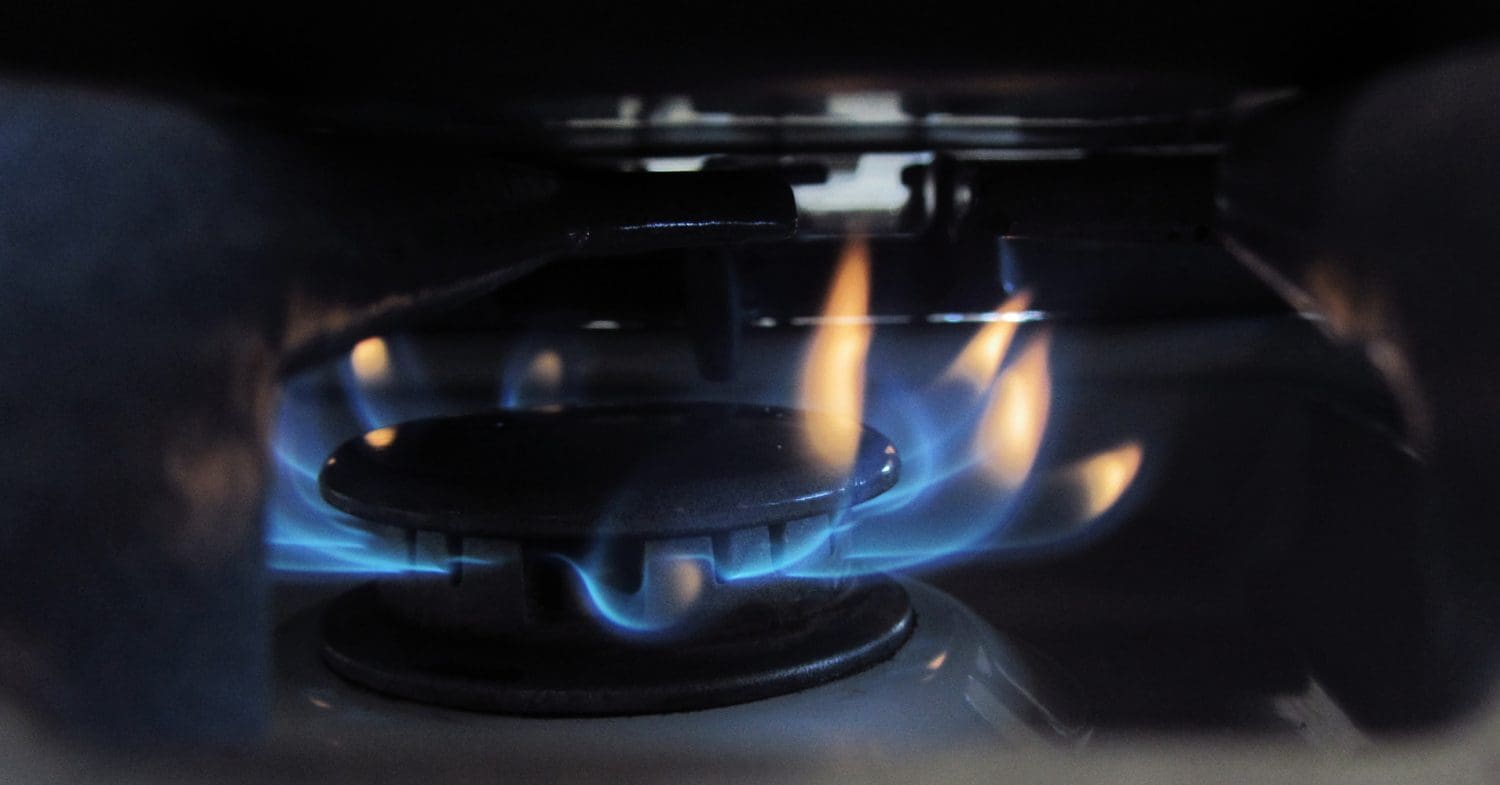Gas stovetop cooker.