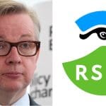 Michael Gove and RSPB logo