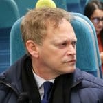 Grant Shapps on a train