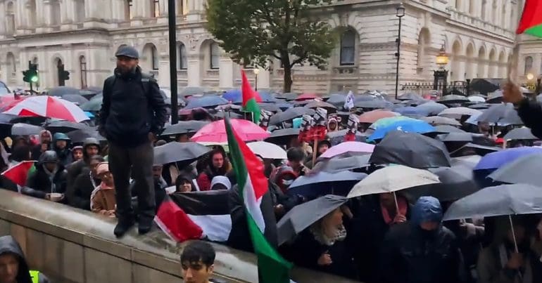 A vigil for Palestine at Downing Street Israel Gaza