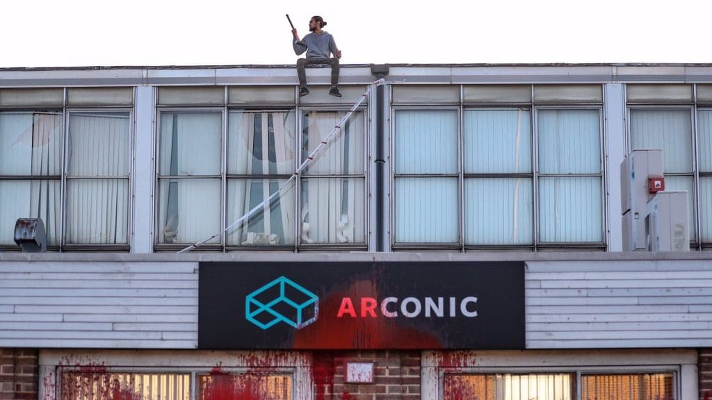 Arconic protest Grenfell Israel Palestine