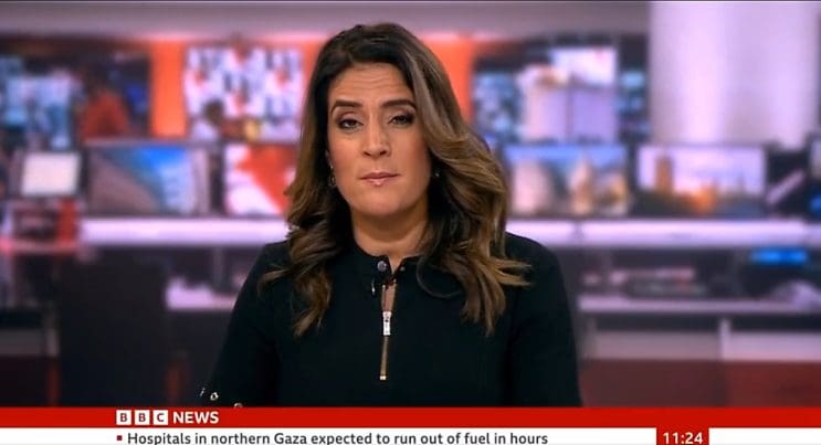 BBC presenter Samantha Simmonds on BBC News Israel