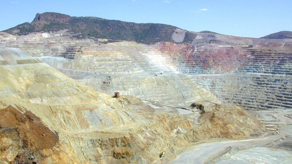 Copper mine that has scoured the landscape.