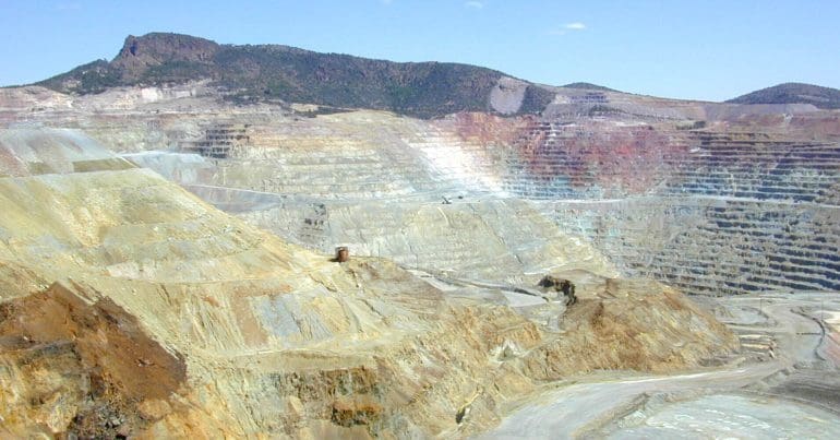 Copper mine that has scoured the landscape.
