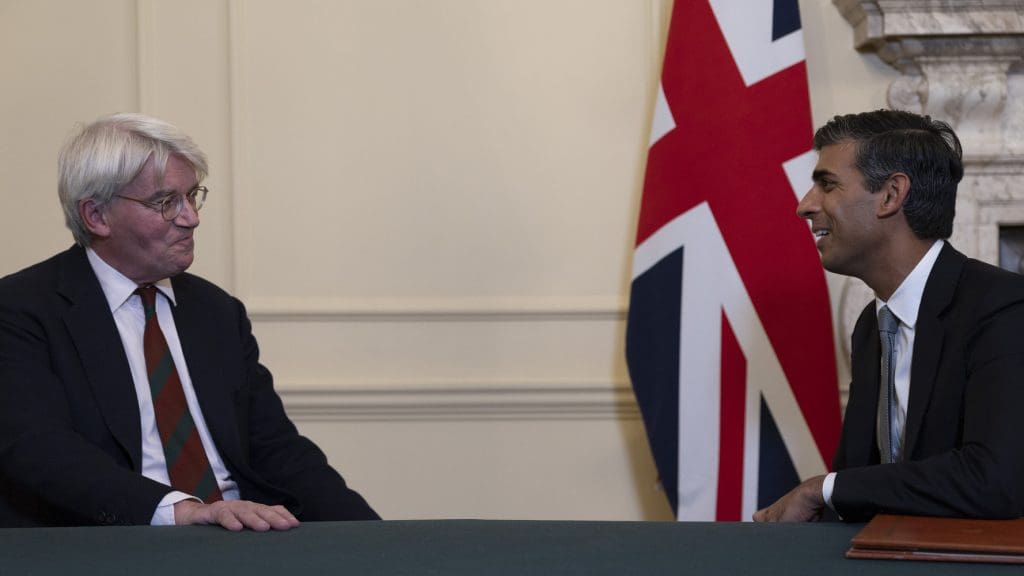 Development minister Andrew Mitchell meets with prime minister Rishi Sunak.
