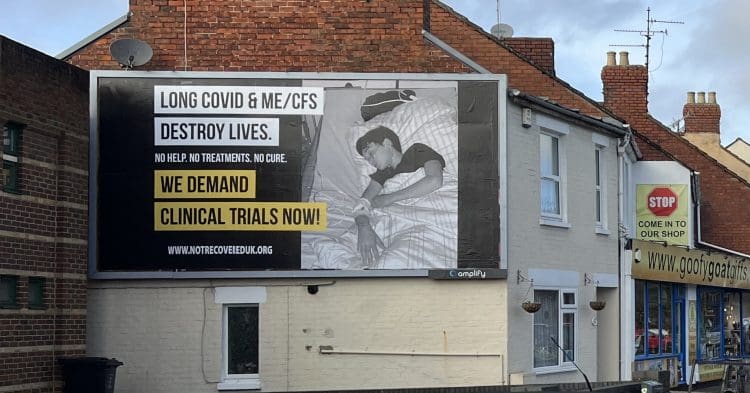 Long Covid ME billboard in Swindon