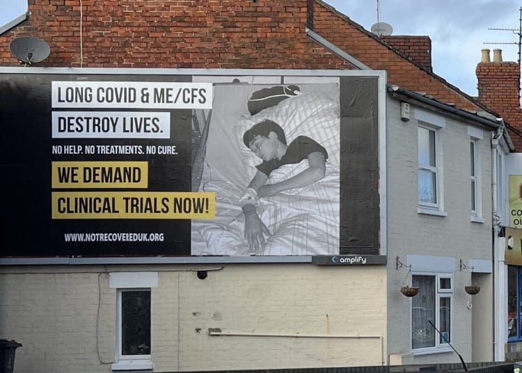 Long Covid ME billboard in Swindon
