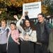 Palestine Action activists outside court